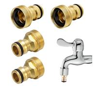 4 unidades de conector universal de grifo para Gardena, adaptador de grifo mezclador, conector de manguera, adaptador de grifo de jardín, adaptador de conexión de agua, manguera adaptador de grifo