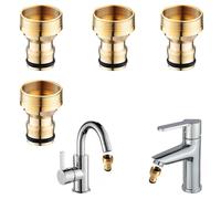 4 unidades de conector universal de grifo para grifo mezclador, adaptador de manguera de jardín, conector de manguera, adaptador de grifo, adaptador de grifo, manguera de acoplamiento rápido