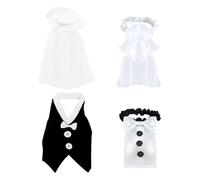 4 unidades de decoración de boda, decoración de pareja de novios, decoración de botellas, decoración para novios, fiestas de recién casados