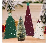 4 unidades de decoración de mesa para árbol de Navidad, árbol de Navidad LED, pequeño, mini árbol de Navidad, decoración de Navidad, decoración de mesa, decoración de habitación, escaparate
