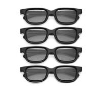 4 unidades de gafas 3D pasivas polarizadas para TV 3D, cine y juegos, montura ligera cómoda