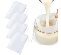 4 unidades de gasa alimentaria, filtrante de leche vegetal, bolsa de filtro, bolsa para leche de nuec, paños de queso para filtrar no blanqueado, gasa ultrafina lavable paño filtrante