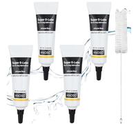4 unidades de grasa de silicona para cafeteras automáticas de 10 g, con cepillos de limpieza, grasa de silicona para juntas, silicona Grease o anillo de grasa, para juntas tóricas, cafeteras y grifos