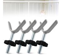 4 unidades de husillo en Y para rejilla de protección de escaleras, tornillos de presión, rejilla infantil, sin agujeros, husillo en Y, tornillos de presión M10, tornillos para escalera, rejilla para