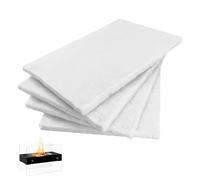 4 unidades de lana de cerámica para bioetanol - 30 x 20 cm Chimenea Esponja de cerámica para estufa de bioetanol - Bioetanol Reemplazar la mecha para chimenea de mesa interior - Etanol Ceramic