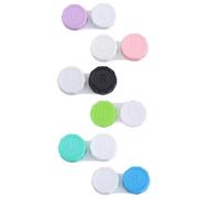 4 unidades de lentes de contacto cosméticos de color aleatorio, estuche para lentes de contacto para ojos, kit de viaje, contenedor de durabilidad al por mayor, fácil de limpiar y almacenar, cómodo de