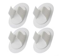 4 unidades de manguera de desagüe para lavadoras, soporte de pared, sin taladrar, abrazadera de plástico blanco para mangueras de 3-3,8 cm, sujeción segura, orden en el sótano, fácil montaje