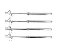 4 unidades de manómetro de presión de neumáticos de doble cabezal, herramienta mecánica de medición de presión de neumáticos de acero inoxidable con mandril recto y de 30° inverso