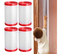 4 unidades de protectores de pinza de dedos para puertas, 17 x 120 cm, autoadhesivos, mate, transparente, protección contra pinzas, para escuelas, dormitorios, guarderías