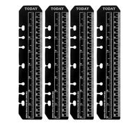 4 unidades de reglas para marcapáginas, regla A5, marcador de página de plástico, archivador, buscador de páginas para formato A5, cuaderno de 6 agujeros, hoja suelta, cuaderno estándar de 6 agujeros,