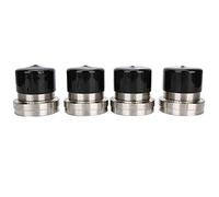 4 unidades de rodamiento Buddy para remolque de acero inoxidable de 2,441 pulgadas, tapa de rodamiento de repuesto con indicador de nivel de grasa, accesorio para buje resistente a