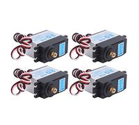4 unidades de servomotor digital de engranajes metálicos de 20 kg, servomotor RC de alto par para coches de control remoto a escala 1/8 y 1/10, servomotor digital impermeable con