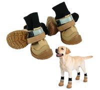 4 unidades de zapatos para perros al aire libre para perros grandes, protección antideslizante para las patas con suela robusta, botas para perros para caminos forestales, grava, sal de carretera y