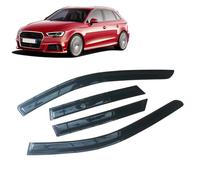 4 Unidades Deflectores de Aire para Audi A3 8V Hatchback 2013-2020, Deflectores de Viento, Cortavientos Ventana Coche, Integrados,Negro