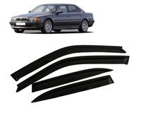 4 Unidades Deflectores de Aire para BMW 7 Series E38 Short Wheelbase 1995-2001, Deflectores de Viento, Cortavientos Ventana Coche, Integrados,Negro