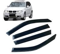 4 Unidades Deflectores de Aire para BMW X3 E83 2004-2010, Deflectores de Viento, Cortavientos Ventana Coche, Integrados,Negro