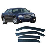 4 Unidades Deflectores de Aire para Chrysler 300 2005-2010, Deflectores de Viento, Cortavientos Ventana Coche, Integrados,Negro