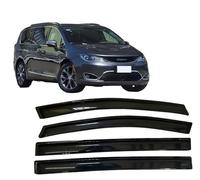 4 Unidades Deflectores de Aire para Chrysler Pacifica 2017-2025, Deflectores de Viento, Cortavientos Ventana Coche, Integrados,Negro