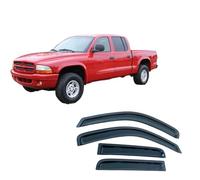 4 Unidades Deflectores de Aire para Dodge Dakota Crew Cab Pickup 1997-2004, Deflectores de Viento, Cortavientos Ventana Coche, Integrados,Negro