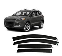 4 Unidades Deflectores de Aire para Ford Escape 2013-2018, Deflectores de Viento, Cortavientos Ventana Coche, Integrados,Negro