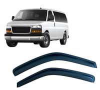 4 Unidades Deflectores de Aire para GMC Savana 1995-2023, Deflectores de Viento, Cortavientos Ventana Coche, Integrados,Negro
