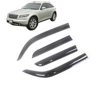 4 Unidades Deflectores de Aire para Infiniti Fx35 Fx45 S50 2003-2008, Deflectores de Viento, Cortavientos Ventana Coche, Integrados,Negro