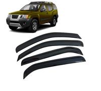 4 Unidades Deflectores de Aire para Nissan Xterra N50 2005-2016, Deflectores de Viento, Cortavientos Ventana Coche, Integrados,Negro