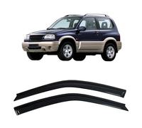 4 Unidades Deflectores de Aire para Suzuki Grand Vitara 1999-2005 2D, Deflectores de Viento, Cortavientos Ventana Coche, Integrados,Negro