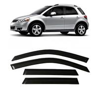 4 Unidades Deflectores de Aire para Suzuki SX4 Hatchback 2008-2014, Deflectores de Viento, Cortavientos Ventana Coche, Integrados,Negro