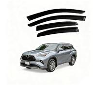 4 Unidades Deflectores de Aire para Toyota Highlander 2020-2025, Deflectores de Viento, Cortavientos Ventana Coche, Integrados,Negro