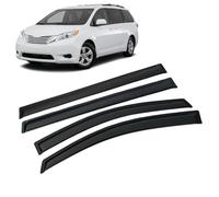 4 Unidades Deflectores de Aire para Toyota Sienna XL30 2011-2020, Deflectores de Viento, Cortavientos Ventana Coche, Integrados,Negro