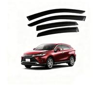 4 Unidades Deflectores de Aire para Toyota VENZA 2020-2025, Deflectores de Viento, Cortavientos Ventana Coche, Integrados,Negro