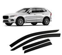 4 Unidades Deflectores de Aire para Volvo XC60 2018-2022, Deflectores de Viento, Cortavientos Ventana Coche, Integrados,Negro