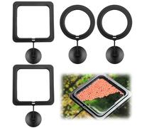 4 Unidades Dispensador de Alimentos para Tanque de Peces, Anillo de Alimentación, Accesorio para Acuario