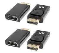 4 unidades Displayport a HDMI,4K DP a HDMI,HDMI Displayport Adapter,HDMI to Displayport,Adapter Displayport to Hdmi,Displayport auf HDMI Adapter,DP auf HDMI Adapter für Dell,Lenovo,HP,GPU,AMD