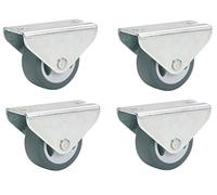 4 unidades. Dörner y Helmer parqué caballete rollo 30 x 14 mm tpe de rueda gris, muebles rollo