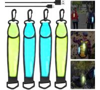 4 unidades LED intermitente mochila escolar: reflectores para niños, mochila escolar, 3 modos, luz de seguridad, reflectores, colgante, impermeable, reflector colgante para mochila escolar, mochila