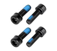 4 unidades M6 x 18 mm MTB Caliper Bolts Bike Hydraulic Disc Brake Caliper Adapter Bolts Compatible con Shimano Bike Overall Length 25 mm Negro