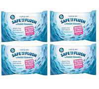 (4 unidades) Natracare seguro para enjuagar tejidos húmedos 30 toallitas