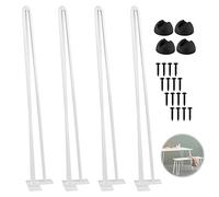 4 Unidades Patas Horquilla para Mesas,Patas Horquilla para Muebles Piernas para Mesa para Mueble de TV Mesita de Noche Mesa de Café,Con Tornillos y Bases Protectoras (60cm(23.6in))