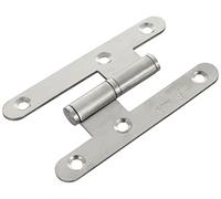 4 Unidades Pernio INOX Canto Redondo Sin Remate 100 mm. Derecha