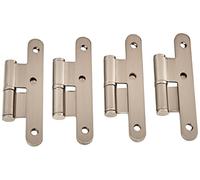 4 Unidades Pernio Niquel Canto Redondo Sin Remate 100 mm. Derecha