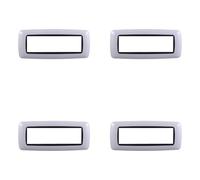 4 unidades, placas compatibles con Bticino Living, placas de plástico abombado 3/4/7 plazas, para soportes azules - Kit de 4 unidades