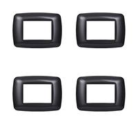 4 unidades, placas compatibles con Bticino Living, placas de plástico abombado 3/4/7 plazas, para soportes azules - Kit de 4 unidades