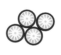 4 unidades Serías 1/8 RC Neumáticos de goma de coche Ruedas de plástico para Redcat Hobao 1/8 / Coche en blanco