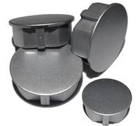 4 unidades STECKEL Plata 40.B4 - Tapa antipolvo para enchufes Schuko limpios, regletas de enchufes múltiples, protección contra salpicaduras para hotel y empresa