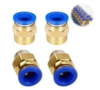 4 unids 10 mm 1/4 ''PT Conexiones rápidas de rosca exterior recto Push to Connect Fittings, Montaje rápido neumático para manguera, conexión instantánea neumática, aire comprimido instantáneo