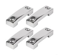 4 unids 316 acero inoxidable superior correa Pad Ojo para yate para kayak, canoa, barco, cubierta, bisagra, puente de conexión con tornillos, plata 49 x 14 mm