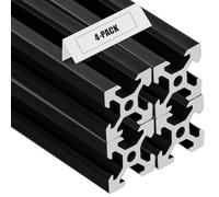 4 unids 550mm 2020 V estándar europeo anodizado negro perfil extrusión carril lineal para impresora 3D y máquina CNC