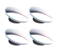 4 unids ángulo muerto, giratorio coche ángulo muerto espejo trasero coche lateral espejo HD cristal convexo espejo retrovisor grande ajustable Blind spot espejo sin marco redondo 360°Rotate para